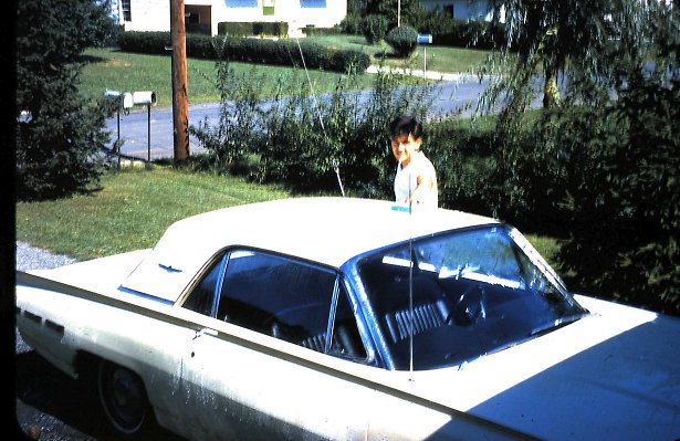 Washing the T-Bird at my familys house in Whippany, NJ