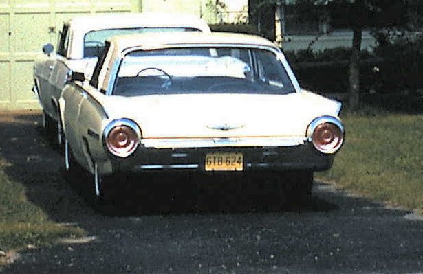 1962 T-Bird in Aunt Dot's driveway, NJ