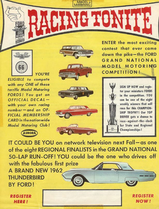 in store flyer promoting the Ford-Aurora contest